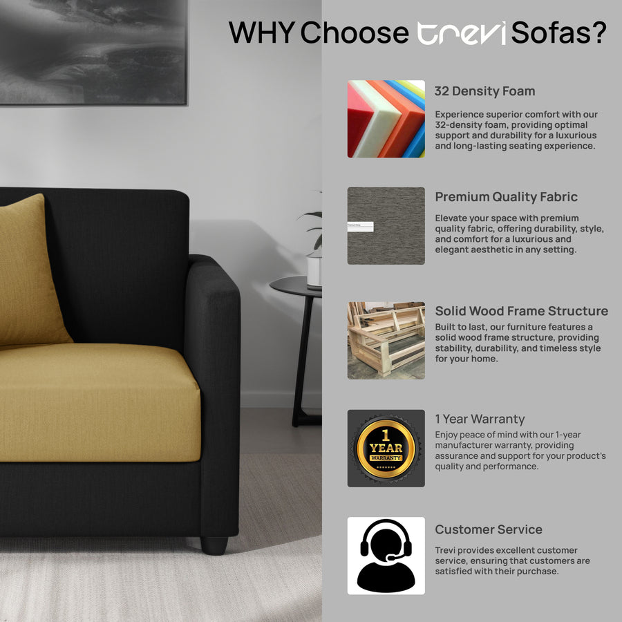Riya 1 Seater Fabric sofa