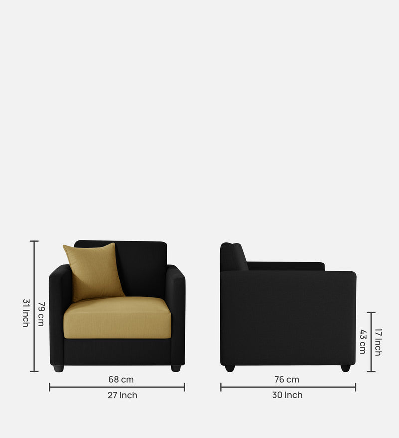 Riya 1 Seater Fabric sofa