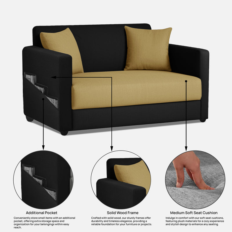 Riya 2 Seater Fabric sofa