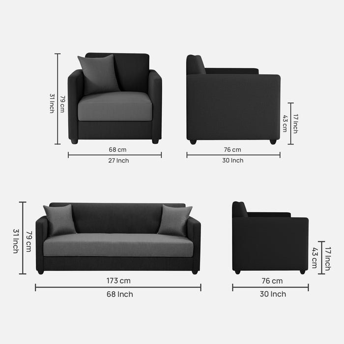 Riya Luxury Fabric Sofa Set