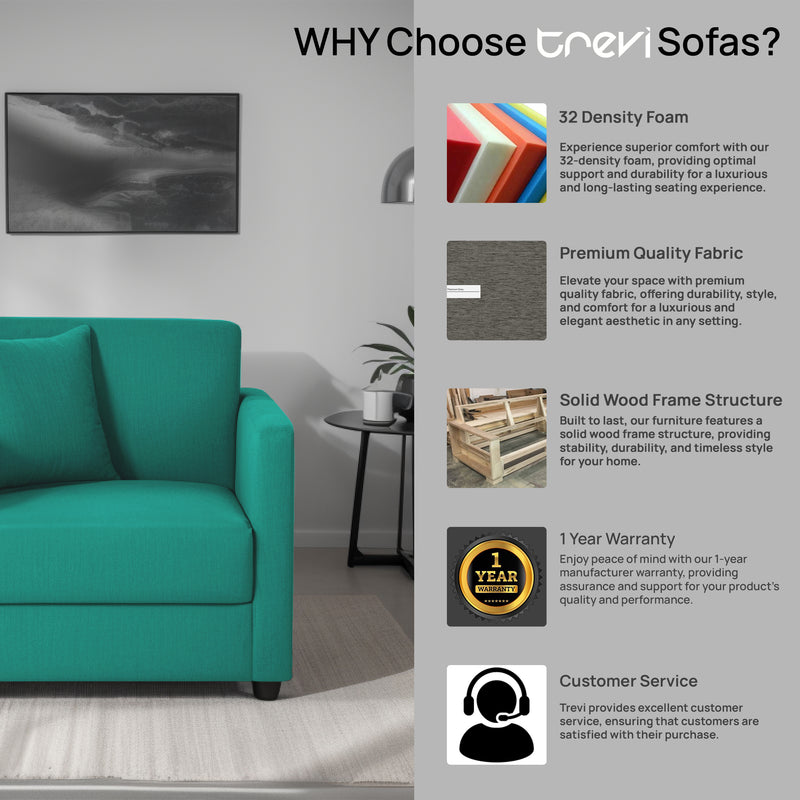 Riya 1 Seater Fabric sofa