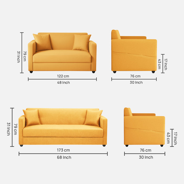 Riya Luxury Fabric Sofa Set