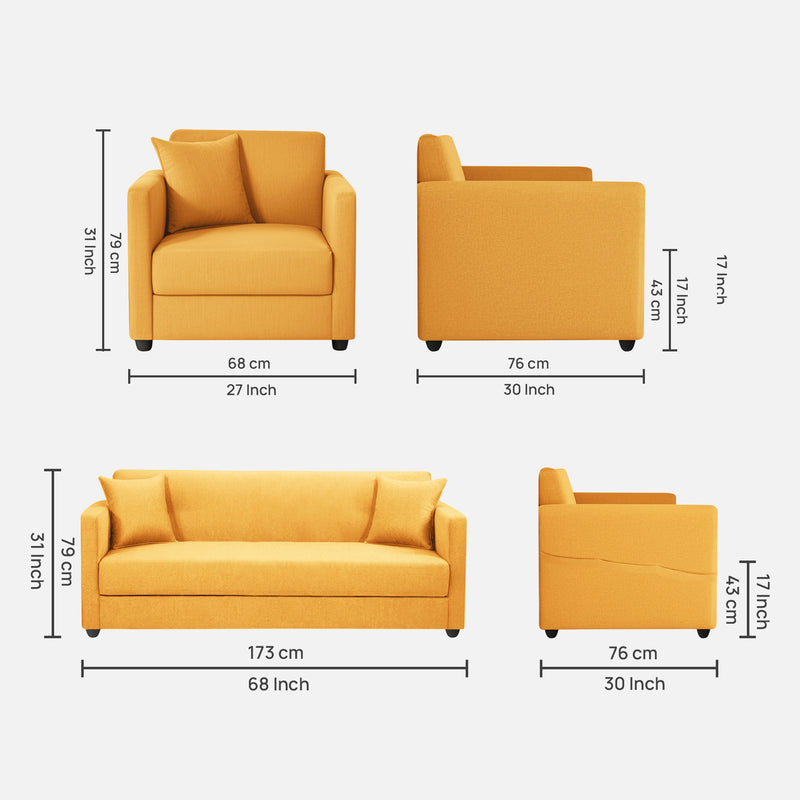 Riya Luxury Fabric Sofa Set 3+1+1 Seater & 3+2 Seater