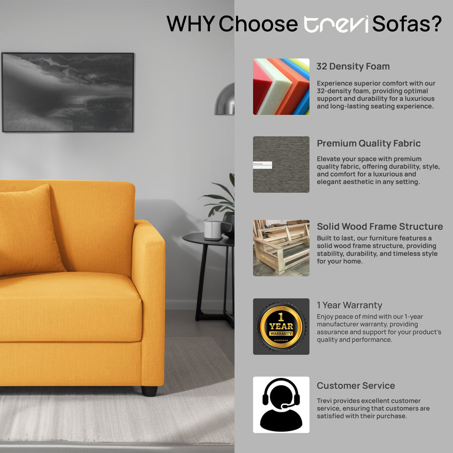 Riya 1 Seater Fabric sofa
