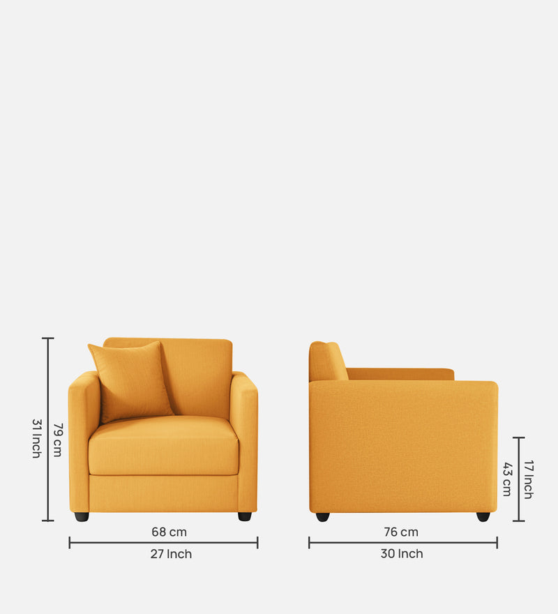 Riya 1 Seater Fabric sofa
