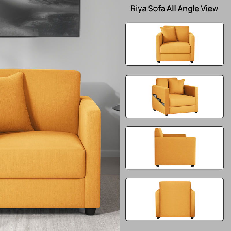 Riya 1 Seater Fabric sofa
