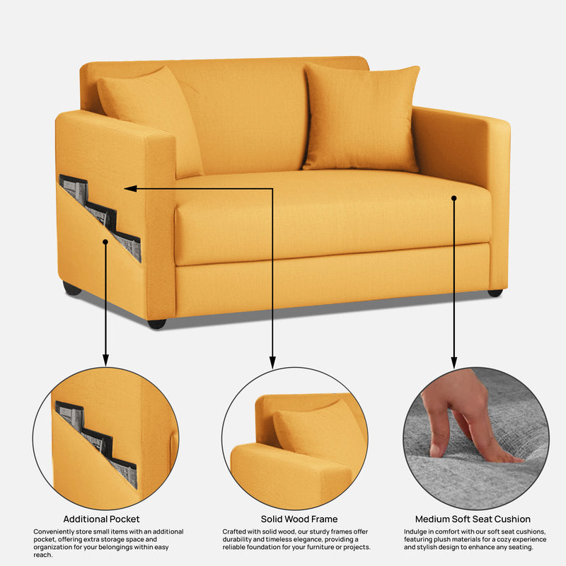 Riya 2 Seater Fabric sofa