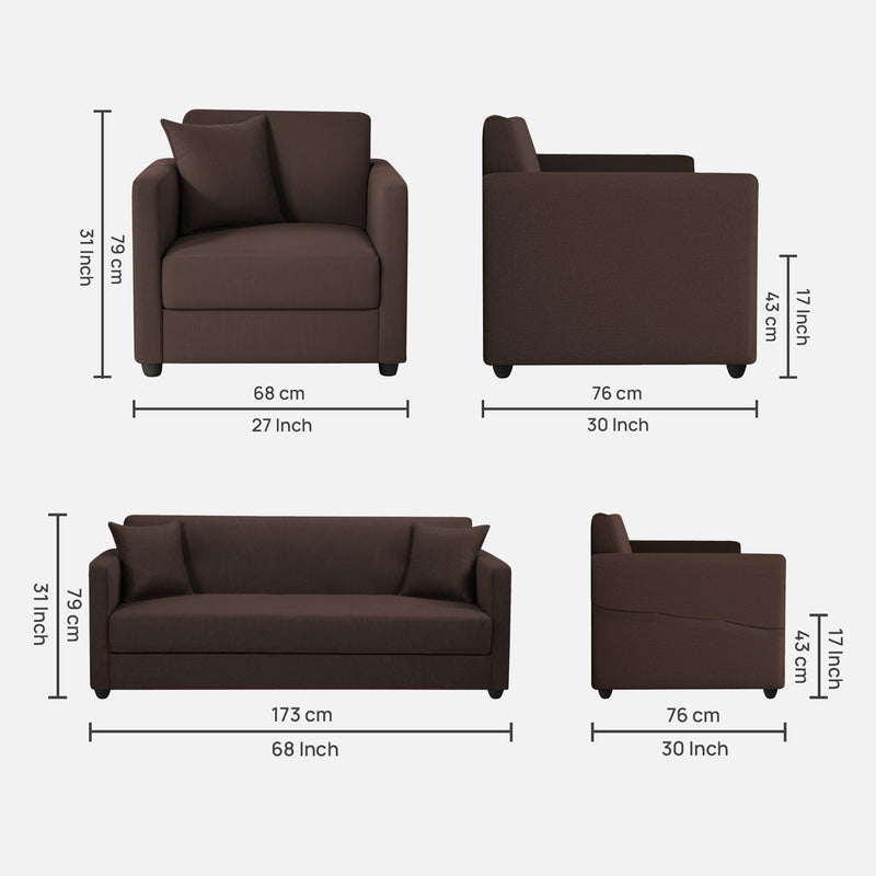 Riya Luxury Fabric Sofa Set 3+1+1 Seater & 3+2 Seater