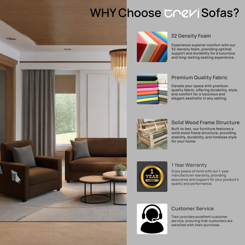 Riya Luxury Fabric Sofa Set 3+1+1 Seater & 3+2 Seater