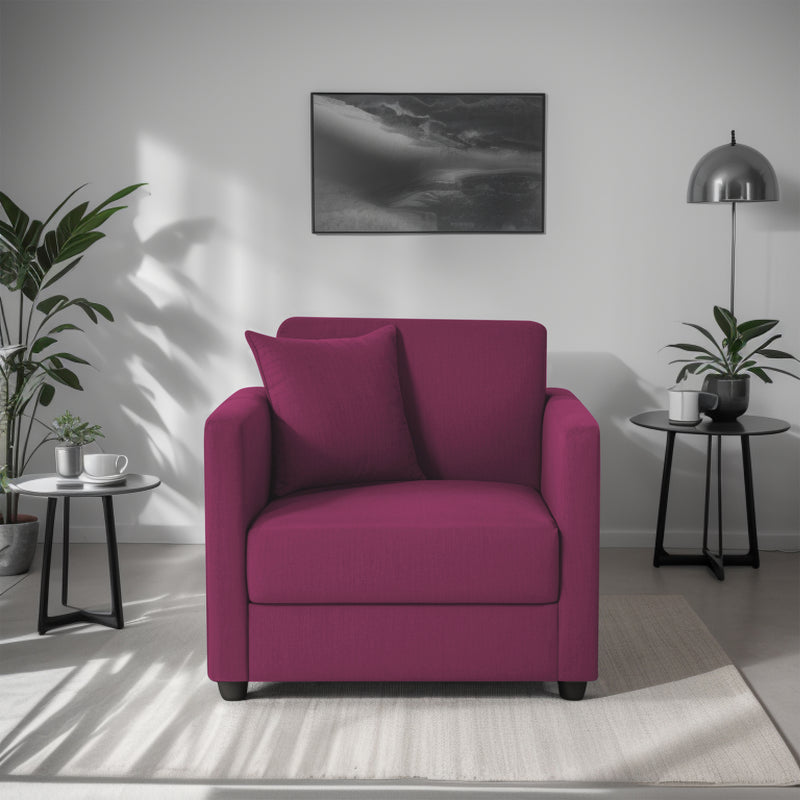 Riya 1 Seater Fabric sofa