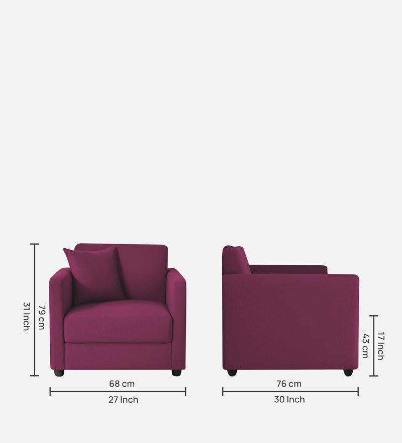 Riya 1 Seater Fabric sofa