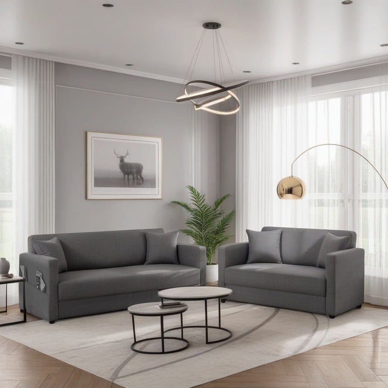 Riya Luxury Fabric Sofa Set 3+1+1 Seater & 3+2 Seater