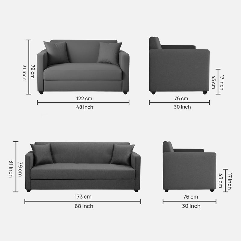 Riya Luxury Fabric Sofa Set 3+1+1 Seater & 3+2 Seater