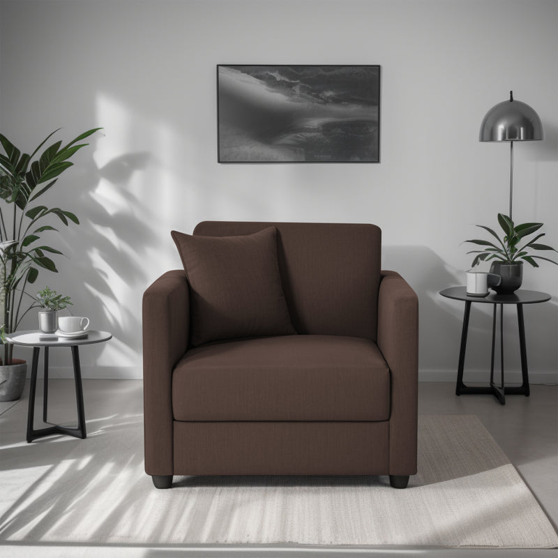 Riya 1 Seater Fabric sofa