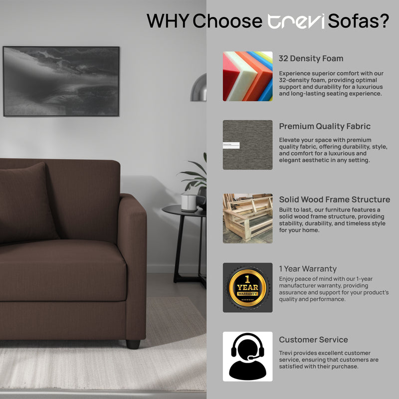 Riya 1 Seater Fabric sofa