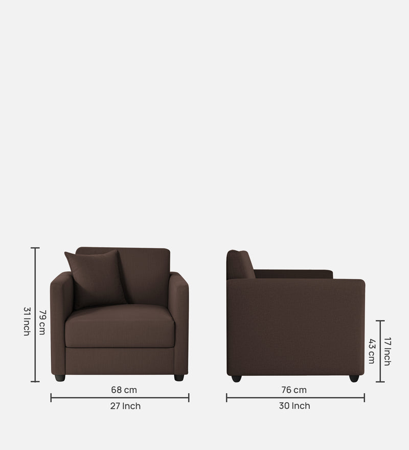 Riya 1 Seater Fabric sofa