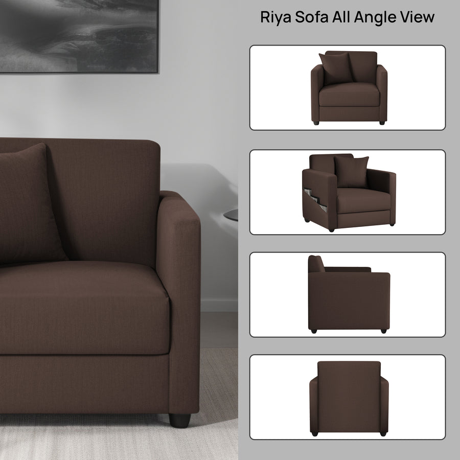 Riya 1 Seater Fabric sofa