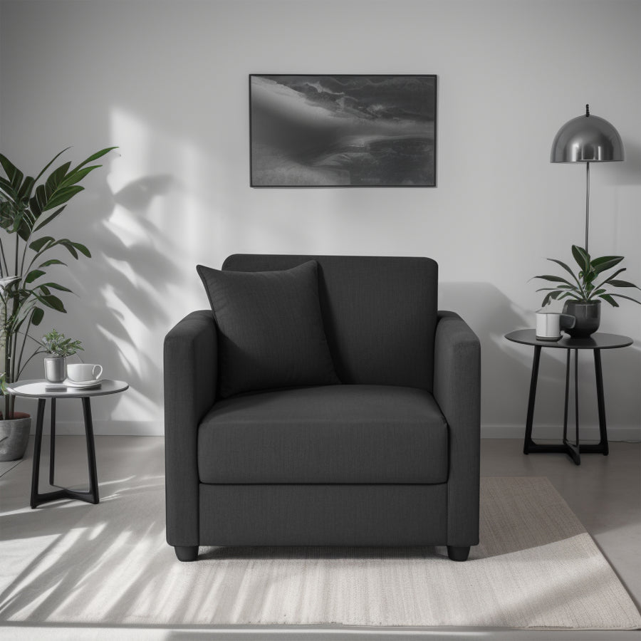 Riya 1 Seater Fabric sofa