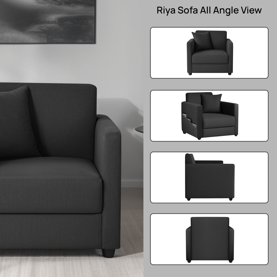 Riya 1 Seater Fabric sofa
