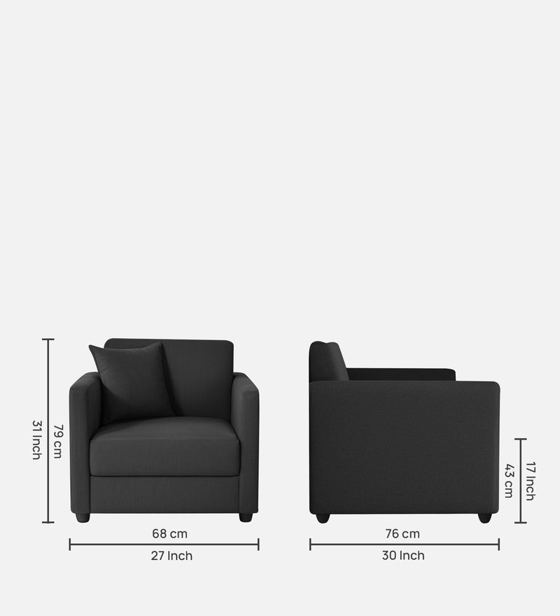 Riya 1 Seater Fabric sofa