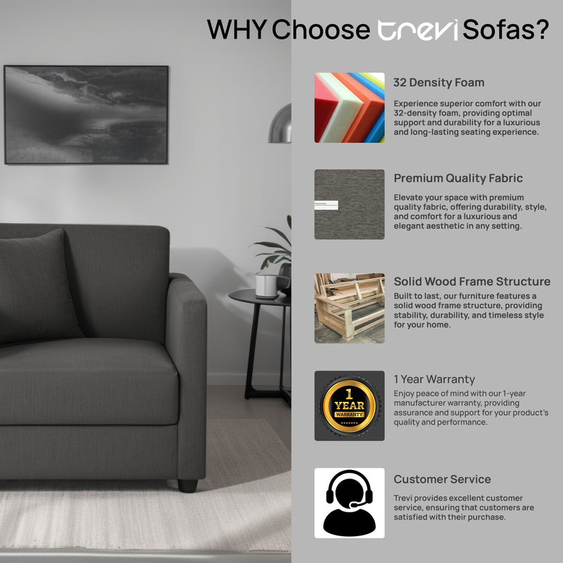 Riya 1 Seater Fabric sofa