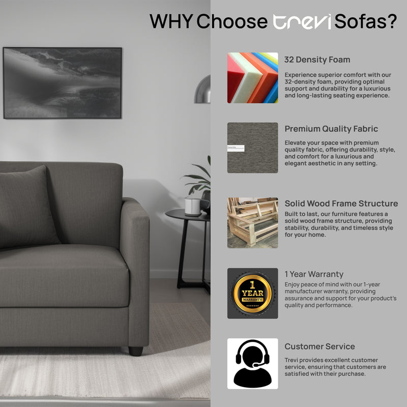 Riya 1 Seater Fabric sofa