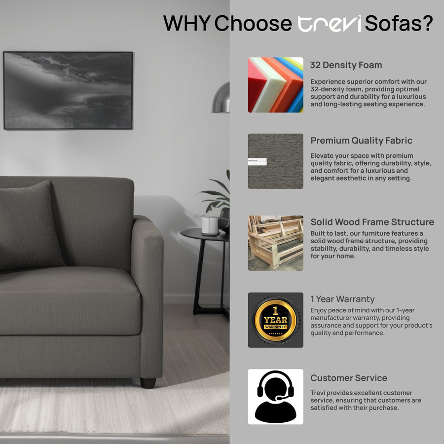 Riya 1 Seater Fabric sofa