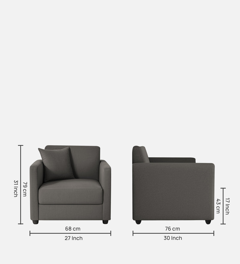 Riya 1 Seater Fabric sofa