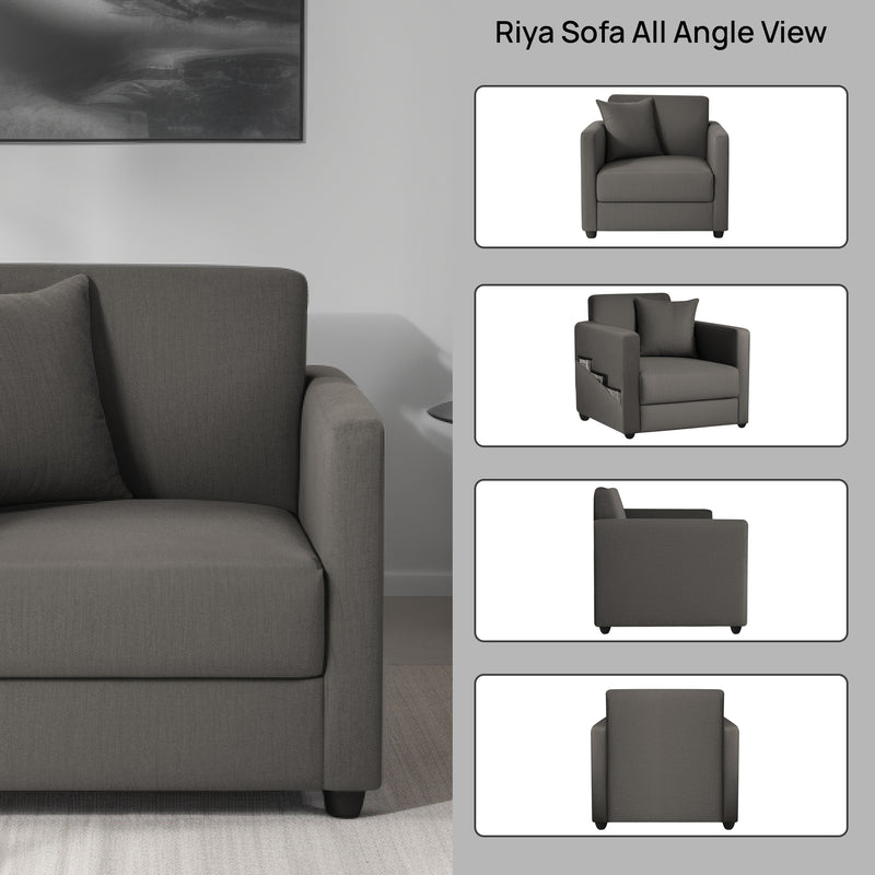 Riya 1 Seater Fabric sofa