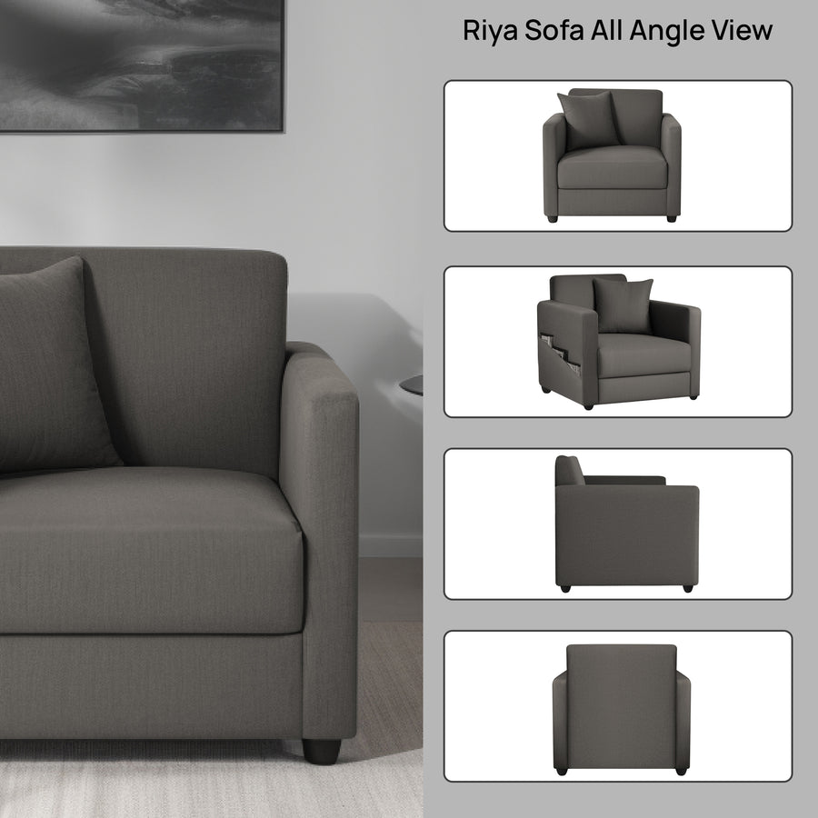 Riya 1 Seater Fabric sofa