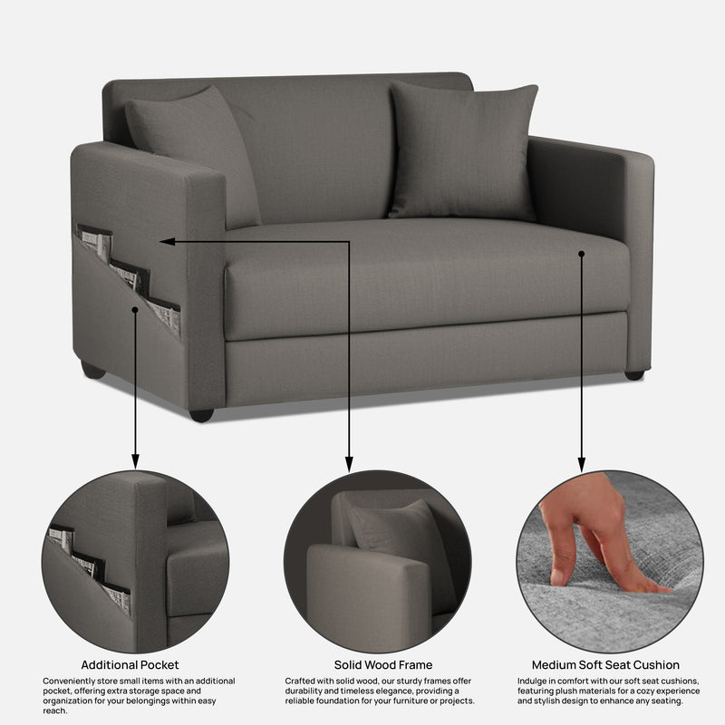 Riya 2 Seater Fabric sofa