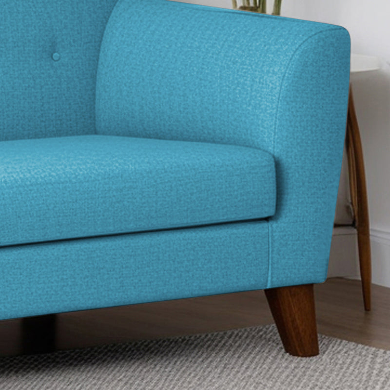 Rome Fabric 1 Seater Sofa In Blue Color