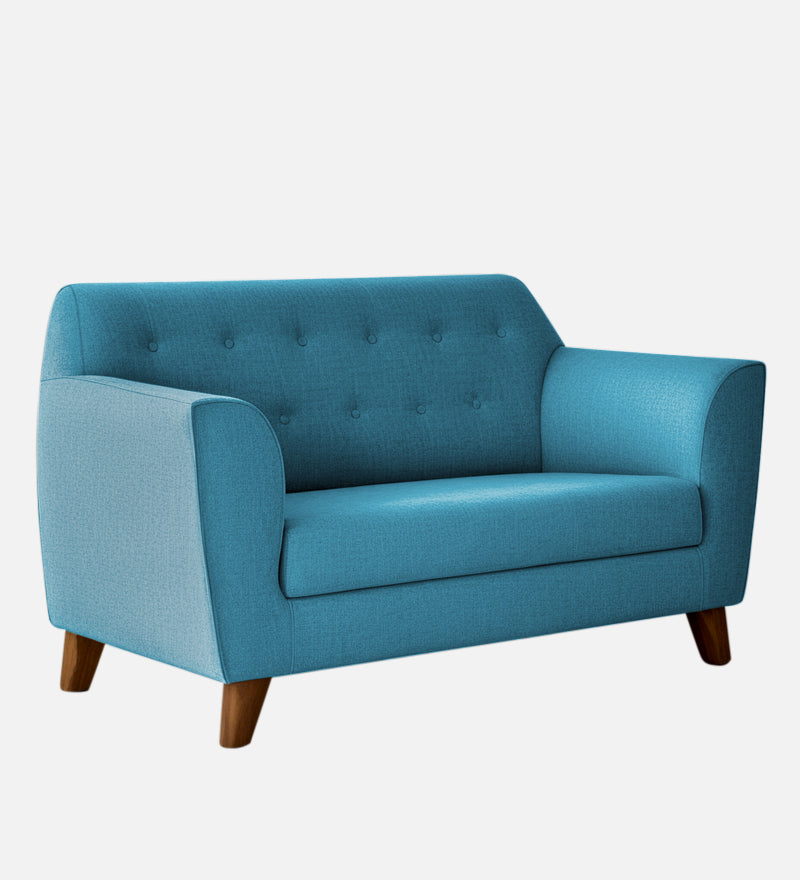 Rome Fabric 2 Seater Sofa In Blue Color