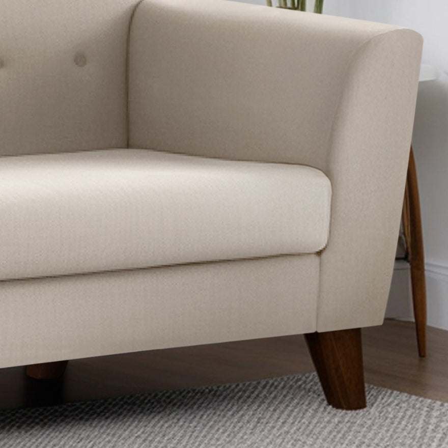 Rome Velvet 1 Seater Sofa In Camel Beige Color