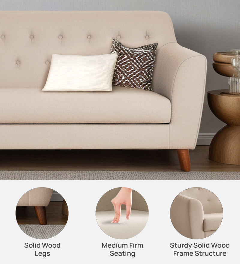 Rome Velvet 2 Seater Sofa In Camel Beige Color