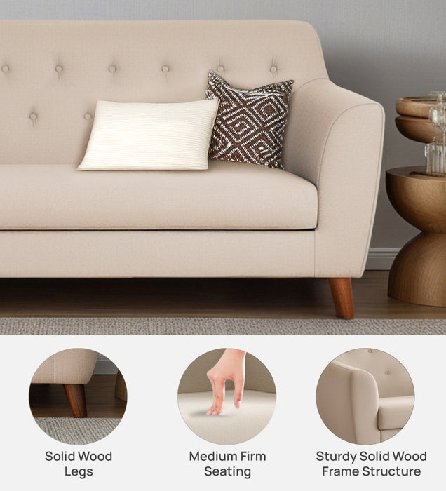 Rome Velvet 2 Seater Sofa In Camel Beige Color