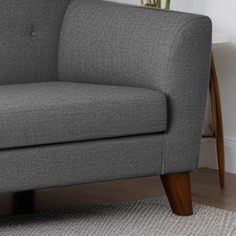 Rome Fabric 2 Seater Sofa In Grey Color