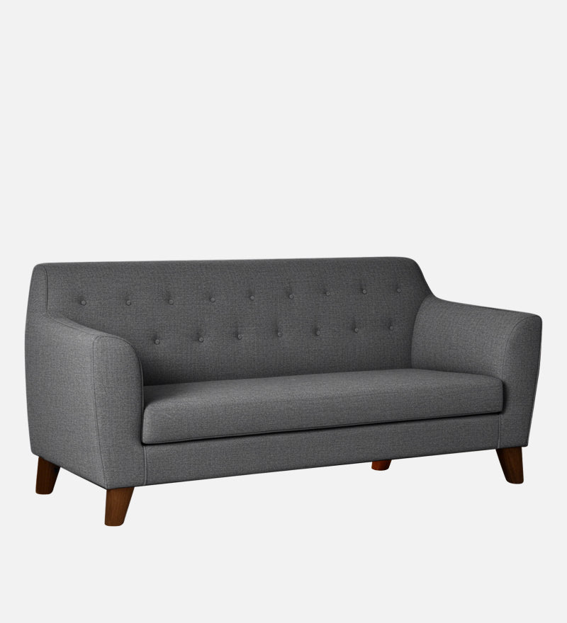Rome Fabric 3 Seater Sofa In Grey Color