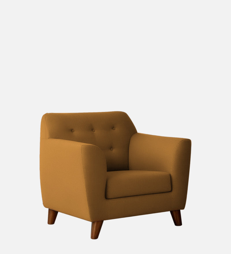 Rome Velvet 1 Seater Sofa In Brown Color