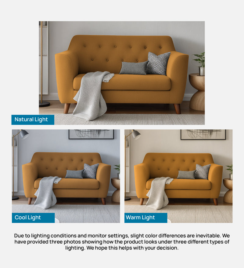 Rome Velvet 2 Seater Sofa In Brown Color