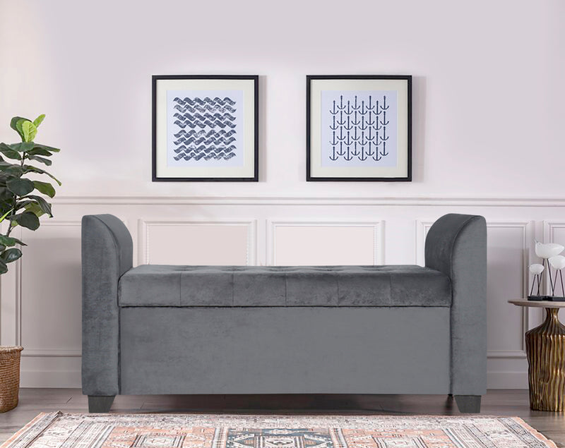 Polo Storage Bench in fabric / Leatherette finish