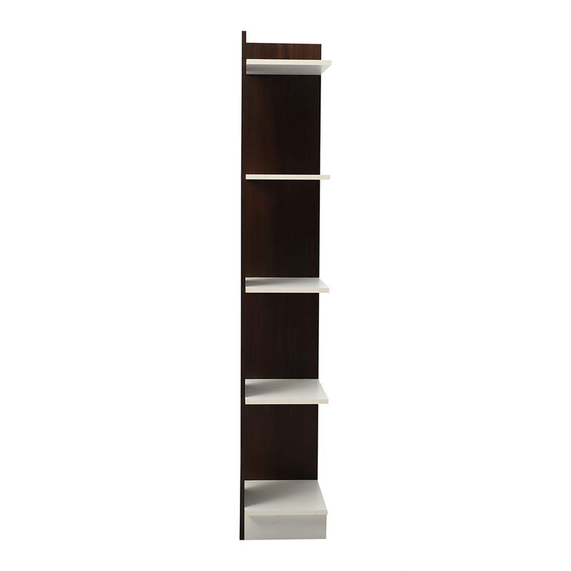 Tisha Engineered wood Bookshelf Frosty White & English Oak finish
