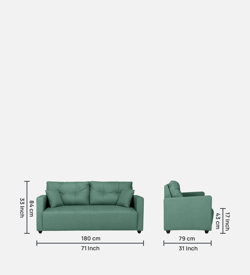 Topaz Fabric 3 Seater Sofa
