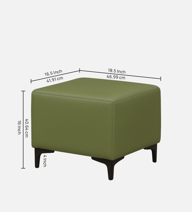 Tornado Leatherette Pouffe In Deepsage PU Colour