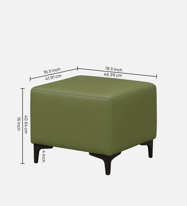 Tornado Leatherette Pouffe In Deepsage PU Colour