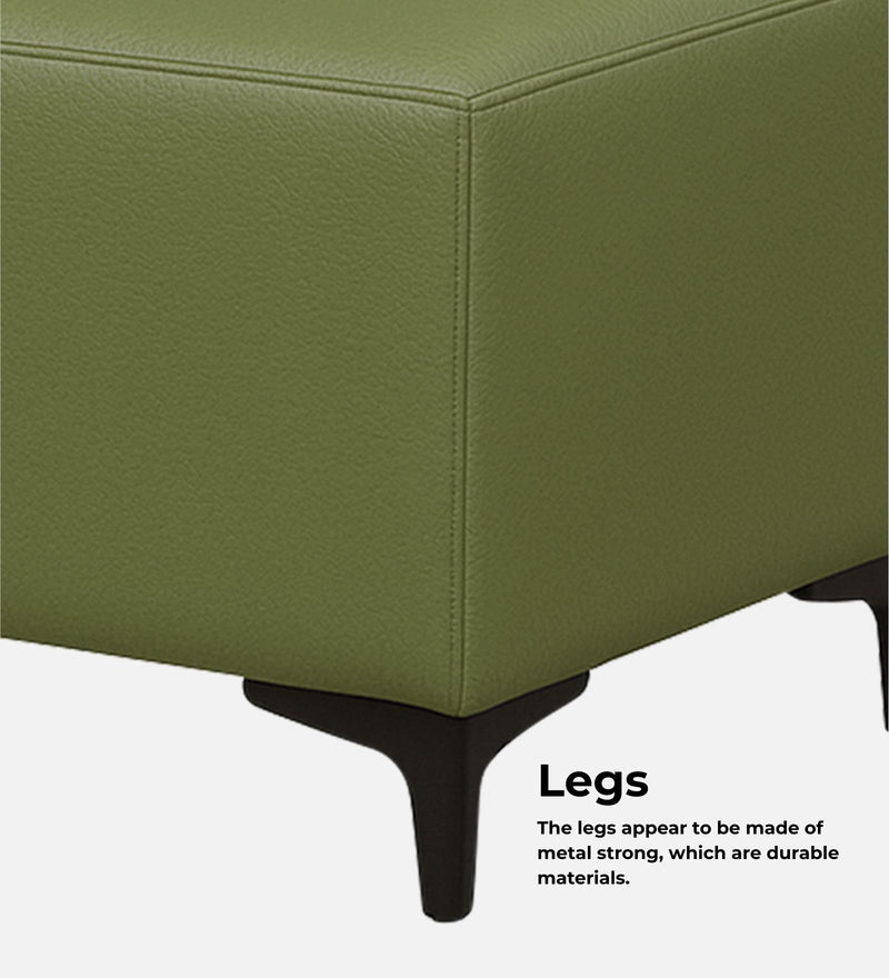 Tornado Leatherette Pouffe In Deepsage PU Colour