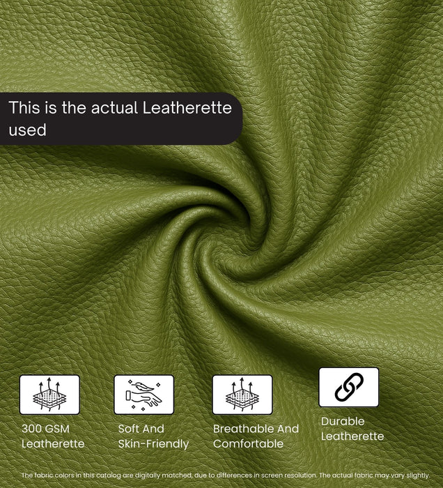 Tornado Leatherette Pouffe In Deepsage PU Colour