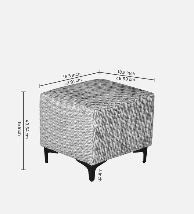 Tornado Fabric Pouffe In Prism Graphite Colour