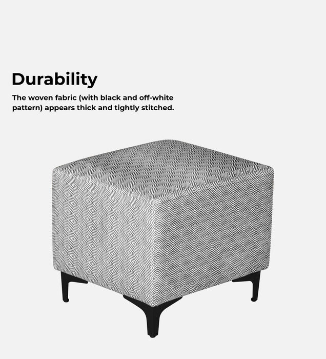 Tornado Fabric Pouffe In Prism Graphite Colour
