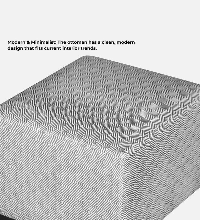 Tornado Fabric Pouffe In Prism Graphite Colour